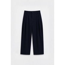 Vamos Barrel Fit Kumaş Pantolon Lacivert