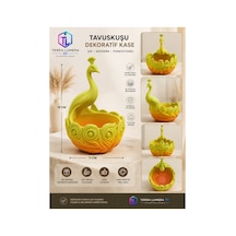 Tavuskuşu Dekoratif Organizer Kase 3d Baskı Takılık Ve Anahtarlık