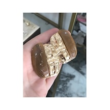 Gold Detaylı Küpe Altın
