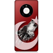 Huawei Mate 40 Pro Uyumlu Kurt Ve Bayrak Desenli Silikon Kılıf