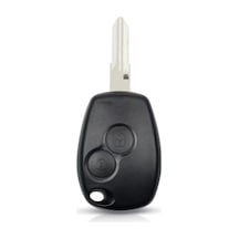Autohan Keys Renault Dacia 2 Düğmeli Kumanda Anahtarı Kabı, Siyah, Plastik, Kangoo Clio Trafic Standart