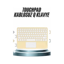 Android Ve iOS Uyumlu Bluetooth Klavye Touchpad Slim Kablosuz Wifi Q Klavye
