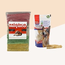 Miçiko Renkli Munchy Köpek Ödülü 100'lü + Kuzu Kelle Derisi 100 G