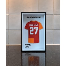 Rafael Leao Futbol Forma Tablo Masa Dekoru Çerçeveli Pla Baskı 22 X 14cm