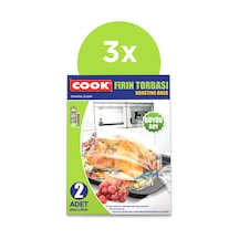 Cook Fırın Torbası 2'Li Büyük Boy 45X50 Cm 3'Lü Paket