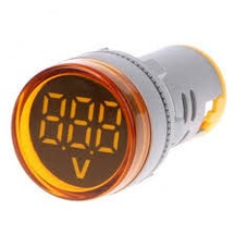 Sarı Ac 60v- 500v Pano Tipi Voltmetre Yuvarlak Sinyal Lambası