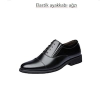 Ikkb Sonbahar Rugan Moda Erkek Klasik Ayakkabı Siyah Esneklik Ayakkabı Ağzı