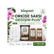 Orkide Toprağı Saksı Değişim Seti 3 L Harç 3 Şeffaf Saksı Kil Bilyesi Cocohusk Orkide Besini 1000