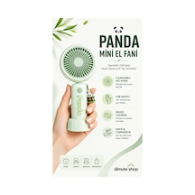 Panda Mini El Fanı Taşınabilir Usb Şarjlı Sessiz Masa Ve El Tipi Vantilatör Yeşil - 893028888