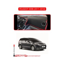 Peugeot 5008 2011-2014 Torpido Koruma Halısı Kırmızı Kenar