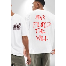Pink Floyd The Wall Beyaz Oversize Unisex Ön Ve Sırt Baskılı Tişört Beyaz