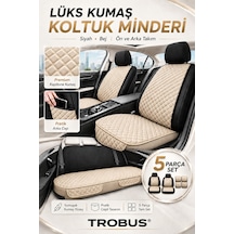 Renault Megane 1 Coupe 1998-2003 Üniversal 5 Parça Kapitone Desen Kumaş Oto Koltuk Minderi Bej