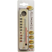 Ahşap 3.5 X 15cm Derece Oda Termometresi İç / Dış Kurşun Ve Civa İçermez
