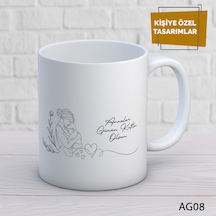 Anneler Günü Özel Kupa Bardak 08 Beyaz