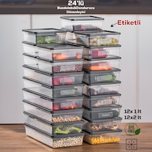 Porsima 24 Lü No-frost Buzdolabı Düzenleyici Saklama Kabı Antrasi