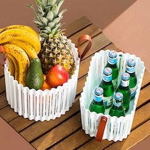 Porsima 4317 Beyaz 2'li Sepet Seti Banyo Mutfak Organizeri. Beyaz