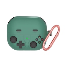 Samsung Galaxy Buds 3 Pro Kılıf Cartoon Figürlü Silikon Retro Gameboy Yeşil Galaxy Buds 3 Pro İle Uyumlu Kılıf - Yeşil