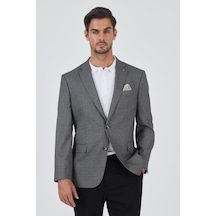İmza Füme Mono Yaka Bez Ayağı Tam Astar Esnek 4 Drop Comfort Fit Classic Ceket 1002250156 Füme