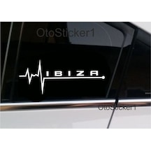 Oto Sticker Seat Ibiza Nabız Kalp Atışı Sticker 2 Adet