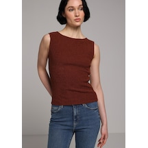Colin's Colins Slim Fit Kolsuz Kadın Kahverengi Atlet Cl1078620 Q1.v2 Cor Cinnamon