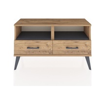Arges Şifonyer 2 Raflı 2 Çekmeceli 88x30x48 Çam-antrasit/çam Antrasit/çam
