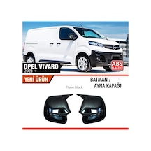 Opel Vivaro 2021+ Uyumlu Yarasa Batman Ayna Kapağı Piano Black