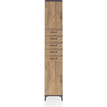 Hyperion Dolap 3 Raflı 5 Çekmeceli 2 Kapaklı 44x44x243 Antras... Antrasit