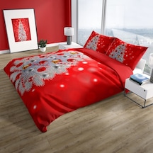 Cattleya Ny Pine 3D Pamuk Saten Çift Kişilik Nevresim Takımı Çok Renkli