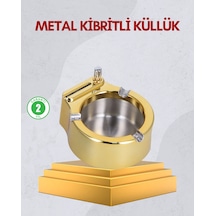 Paslanmaz Çelik Küllük Çakmaklı Masa Üstü Kullanım