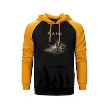 Pain Coming Home Sarı Renk Reglan Kol Kapşonlu Sweatshirt Sarı