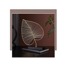 Cajuart Modern Metal Kalın Yaprak Ferforje Ev Masa Ofis Dekor Süs