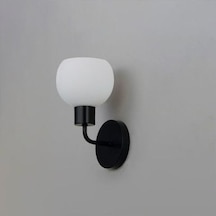 Rsylight Metal Modern Siyah Opal Camlı Dekoratif Rustik Duvar Aplik Siyah