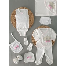 Petite Ponpon Baby Petite Ponponbaby Yenidoğan 0-3 Ay Kral Taçlı 10 Parça Hastane Cı Beyaz