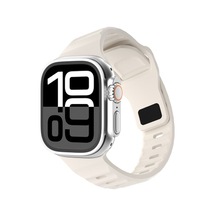 Apple Watch 38mm Uyumlu Krd-160 Silikon Kordon Strap Kayış - Starlight