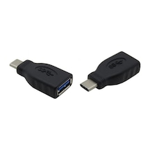 Usb-c Usb Dönüştürücü Macbook, İpad Pro Ve Usb-c Destekli Cihazlar İçin Type-c Usb Adaptör Siyah