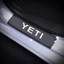 Skoda Yeti Carbon Fiber Kapı Eşiği Yazısı Sticker Boya Koruma