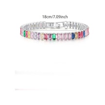 Kadın 316 L Çelik Vip Seri Antialerjik Baget Zirkon Taşlı Su Yolu Bileklik Ölçüleri 17cm + 3 Cm Uzatma 7 Mm Taş Boyutu-5209 Gri Kadın 316 L Çelik Vip Seri Antialerjik Baget Zirkon Taşlı Su Yolu Bileklik Ölçüleri 17cm + 3 Cm Uzatma 7 Mm Taş Boyutu-5209 Gri