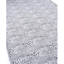 Siyah Gri Desenli Dolgun Esnek Jakarlı Örme Kumaş Hırkalık & Kazaklık 160x155cm-12660 Siyah,gri