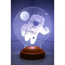 Boyutlu 3d Görünümlü Astronot Led Lamba Genel