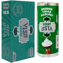 Derby Usta Tıraş Bıçağı Yaprak Jilet 100'lü + Derby Usta Berber Tıraş Sabunu 75 G
