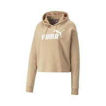 Puma Ess Crop Hoodie Kadın Bej Hoodie