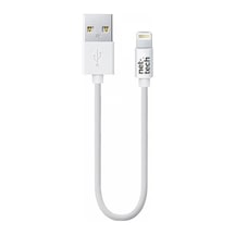 Nettech NT-26 Plastik 20 CM Lightning Data Kablo Beyaz