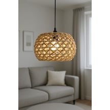 Ring Model Tekli Rattan Bambu Tasarım İskandinav Bohemsarkıtavize