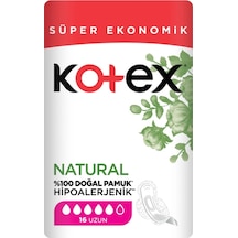 Kotex Natural Uzun Hijyenik Ped 16'lı 2 Adet