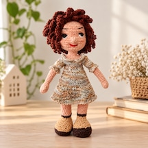 Kıvırcık Saçlı Amigurumi Bebek 29 Cm