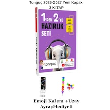 Tonguç 1'den 2'ye Hazırlık Seti 3 Kitap Yeni Kapak Set Uzay A,+emoji Kalem H 2026-2027 Maarif Modeli