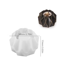 Silikon Kalıp Taş Tozu İthal Geometrik Yüzeyli Mumluk Saksı Kalıbı Epoksi Reçine Hb140-0142