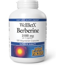 Natural Factors Wellbetx Berberine 500 Mg 120 Vegetarian Capsules Usa Menşeii Orijinal Dmmedicineden