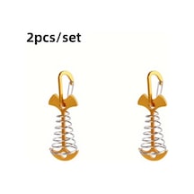 2 Adet Yay Balıksırtı Tırnak Uzatma Kamp Çadırı Tarp Rüzgara Dayanıklı Sabitleme Sistemi Tahta Güverte Şemsiye Tarzı Çadır Kazıkları Altın