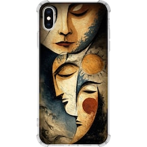 Apple Uyumlu iPhone Xs İle Köşe Korumalı Kılıf Metamorfoz Berrak Rüya Tasarımlı Uv Baskılı Şeffaf